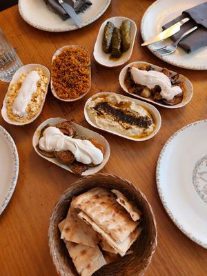 selection from the delicious vegan mezze dishes at Arch Bistro in Istanbul