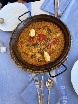 Vegan paella   at Barnabier in Barcelona