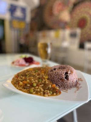 So much food for little money   at Darshan Vegetarian Restaurant in Iquitos