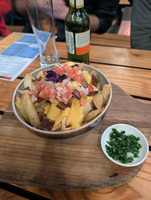 Loaded cheesy fries at Pizzasaurus in Cape Town
