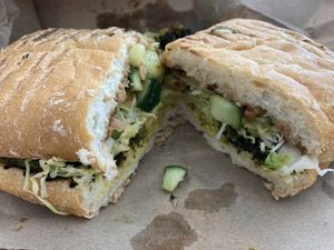 Vegan Takeout sandwich   at The Half in Wilmington
