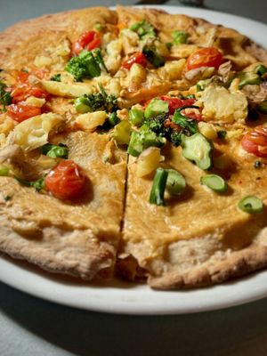 Broccolini and Potato Pizza  at Sixty Vines in Nashville