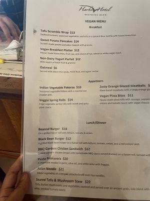 Menu photo July 2024  at Blue Pointe Grille in Watkins Glen