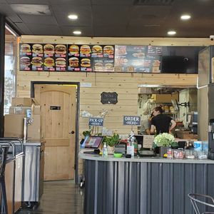 Dining area at Nice Burger in Long Beach