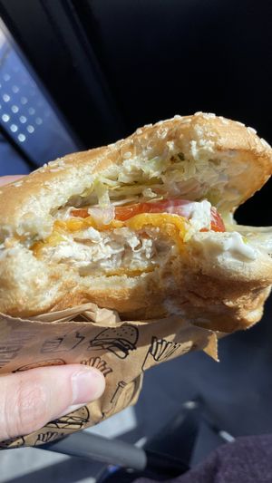 Fish fillet  at Nice Burger in Long Beach