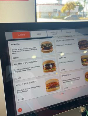 Single Burger Pricing  at Nice Burger in Long Beach