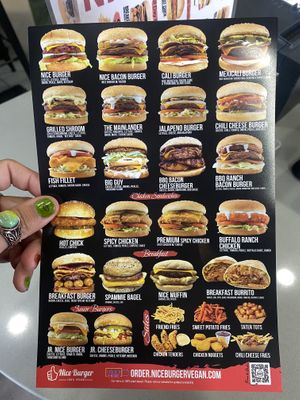 Full Menu for Takeaway - That Buffalo Ranch! 🤤🌱✨  at Nice Burger in Long Beach