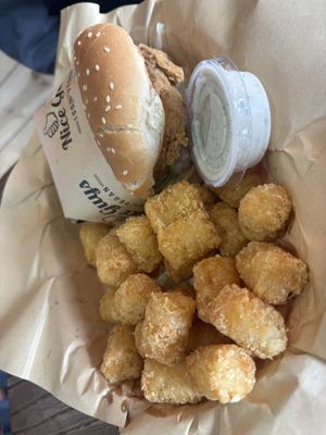 Spicy Chicken sandwichh  at Nice Burger in Long Beach