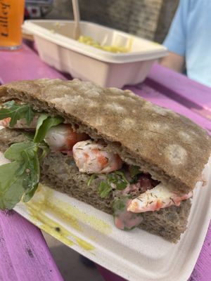 Vegan prawn sandwich   at The Vegan Witch in Cambridge