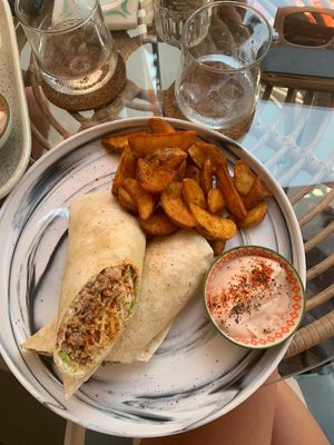 NON TUNA SALAD WRAP  at Atheneon Bar in Kos