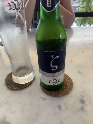 Vegan beer 🍺   at Atheneon Bar in Kos