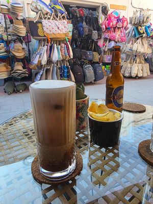 Iced coffee at Atheneon Bar in Kos