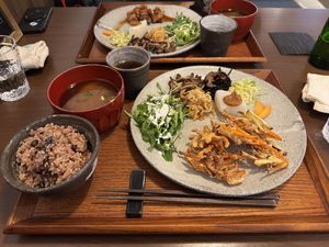 Marcobiotic Set with organic seasonal vegetables   at Horie Hakkoudou - 堀江発酵堂 in Osaka
