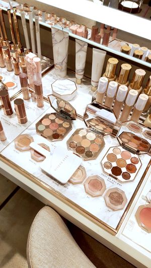 diverse cosmetic products at Dear Dahlia - 디어달리아 카페 in Seoul