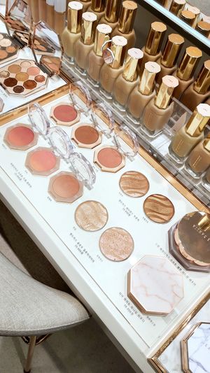 diverse cosmetic products at Dear Dahlia - 디어달리아 카페 in Seoul