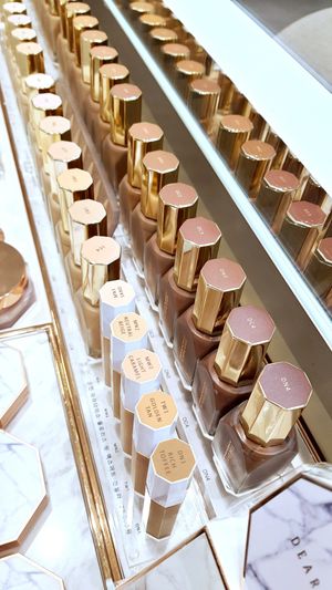 diverse cosmetic products at Dear Dahlia - 디어달리아 카페 in Seoul