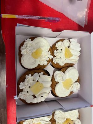 Hummingbird cupcakes. Must be special ordered with 48 hours notice.  at Scoops and Mini Desserts in Lawrenceville