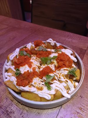 Patatas bravas coreanas at Desoriente - Poblenou in Barcelona