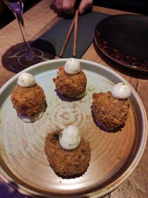 Wasabi croquettes at Desoriente - Poblenou in Barcelona