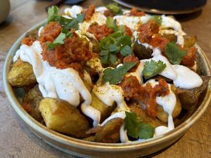 Patatas Bravas  #Veganuary at Desoriente - Poblenou in Barcelona