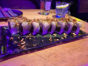 “Foie gras” sushi roll   at Desoriente - Poblenou in Barcelona