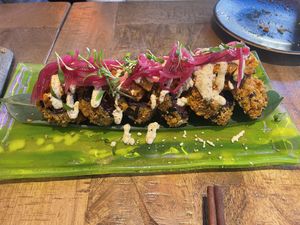 Tiki Masala rolls  at Desoriente - Poblenou in Barcelona