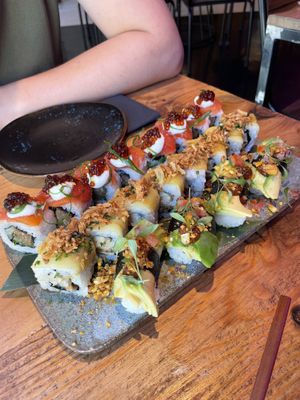 Tres tipos de sushi   at Desoriente - Poblenou in Barcelona