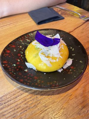 Postre de fruta de la pasión   at Desoriente - Poblenou in Barcelona