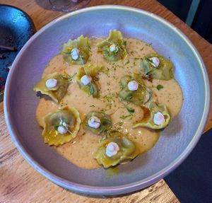 Ravioli Aloo Gobi  at Desoriente - Poblenou in Barcelona