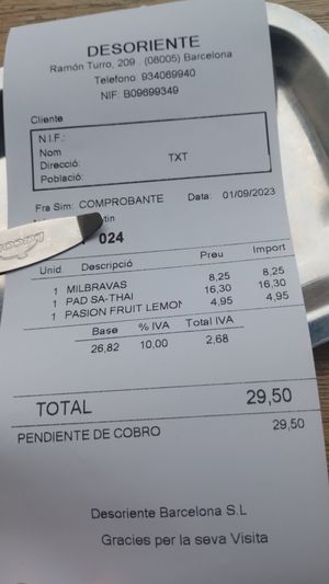  at Desoriente - Poblenou in Barcelona