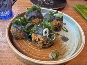 Croquetes d’alberginia  at Desoriente - Poblenou in Barcelona