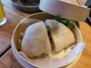 Tikka Masala Protein Bao at Desoriente - Poblenou in Barcelona