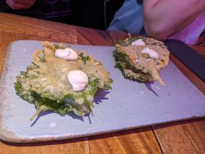 Shisho tempura at Desoriente - Poblenou in Barcelona