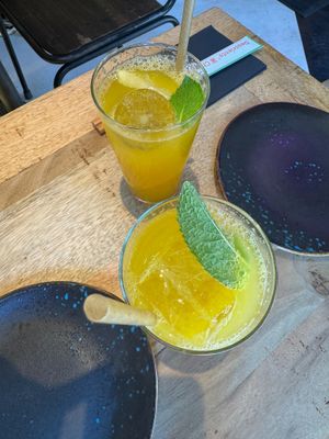 Passion fruit lemonades at Desoriente - Poblenou in Barcelona