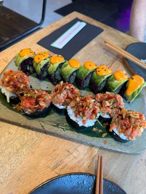 Futomate tartar + Green dragon roll at Desoriente - Poblenou in Barcelona