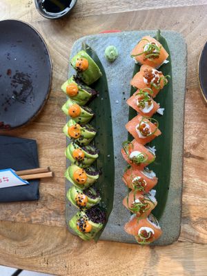 Dont remeber the names, but the red one in A MA ZING !!!  at Desoriente - Poblenou in Barcelona