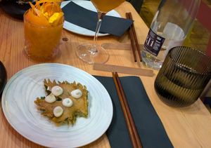 Probiert die ersten beiden Vorspeisen!!!!!!! at Desoriente - Poblenou in Barcelona