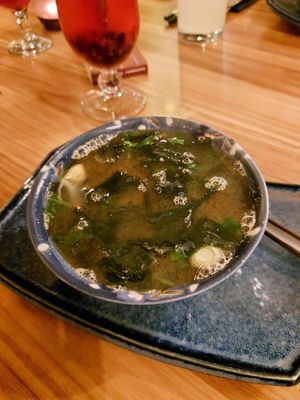 Miso soup at SUKI - Modern Asian Restaurant & Bar in Ludwigshafen