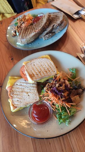 Glutenvrije tosti met vegan kaas en tomaat at Natuurhus Almelo in Almelo