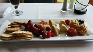 vegan cheese plate at The Veraisons Restaurant in Dundee