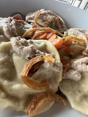 Vegan ravioli   at The Veraisons Restaurant in Dundee