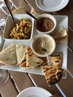 Hummus plate  at The Veraisons Restaurant in Dundee
