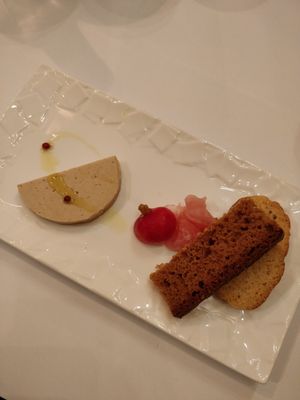 Terrine "Sud-Ouest" façon Foie-Gras, Pickles de Légumes at Brocoli in Lyon