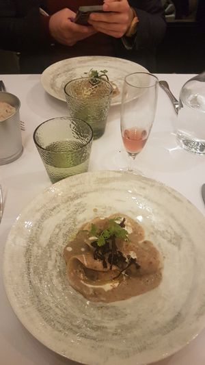 Mushroom ravioli, Soy sauce / ravioles de champignons, sauce soja  at Brocoli in Lyon