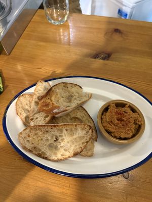 Vegan sun-dried tomatoes, almonds and spices   at Kalpa Amodiño in Ribadeo