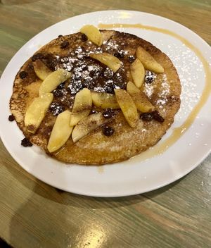Apple slices with raisins, cinnamon & maple syrup  at The Strawberry Field in Kenmare