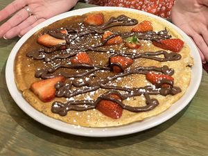 Strawberry & chocolate sauce  at The Strawberry Field in Kenmare