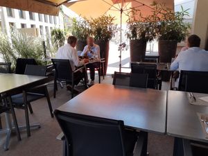 Outdoor seating at SIGN in Wallisellen