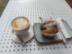 Linseed muffin at Hol! Crop in Turramurra