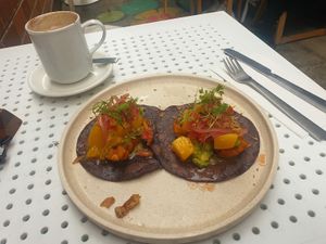 Mango tacos at Hol! Crop in Turramurra